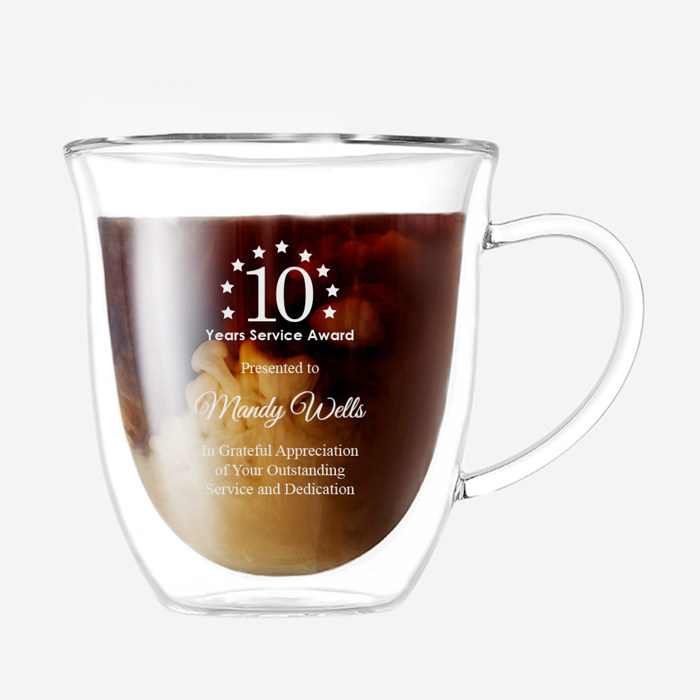 Marketing Crystalite Double Wall Glass Mugs (14 Oz.)