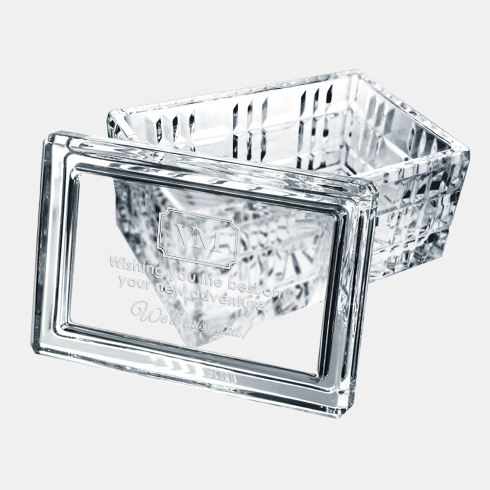 Occasion Monogrammed Majestic Lead Crystal Box Executive Gift