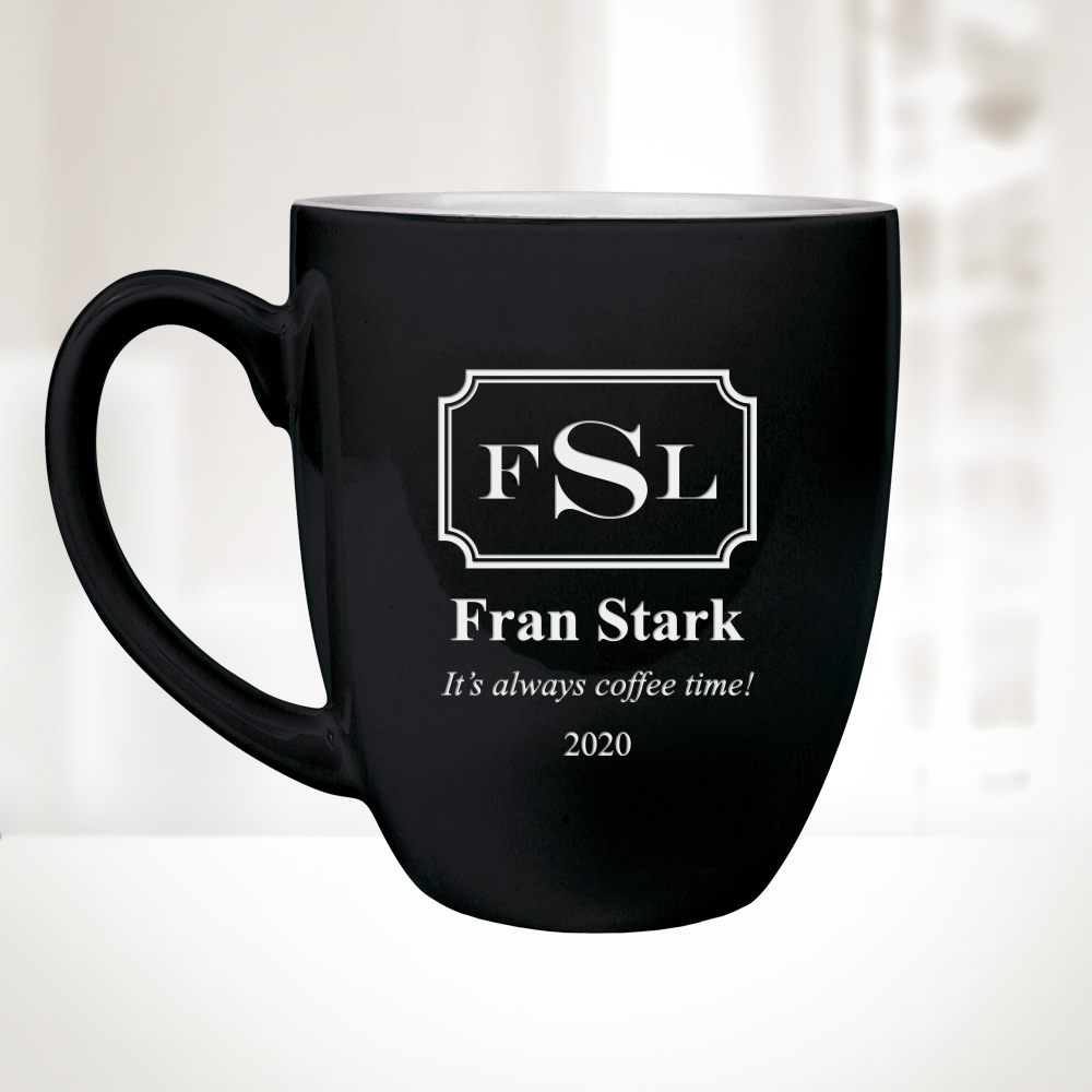 16 oz. Black Ceramic Bistro Mug