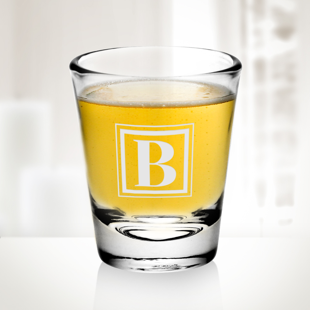 Monogrammed 2 oz Shot Glass