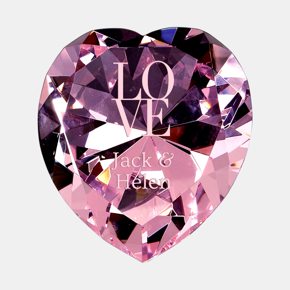 Pre-Designed Now & Forever Pink Diamond Heart