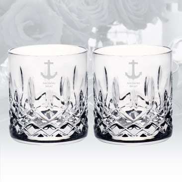 Waterford Lismore Straight Sided Whiskey Tumbler Pair, 7oz