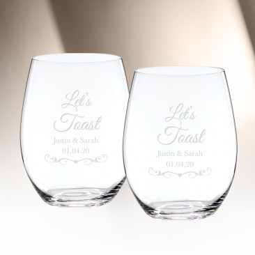 Budget Waterford Elegance Martini Glass Pair, 11.2oz Personalized