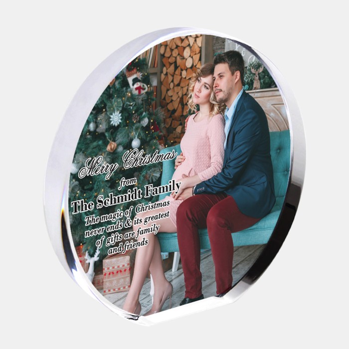 Color Imprinted Photo Acrylic Circle Plaque