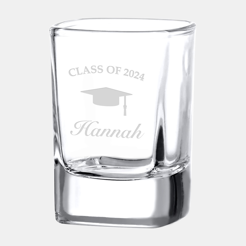 Pre-Designed Graduation JoyJolt City Heavy Base Shot Glass, 2oz