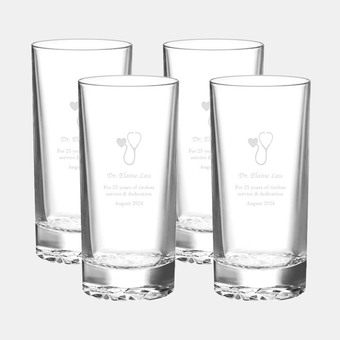 Orrefors Carat Double Old Fashioned Glass 4pc Set