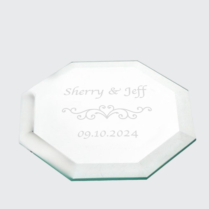 Octagon Glass Coaster- Set
