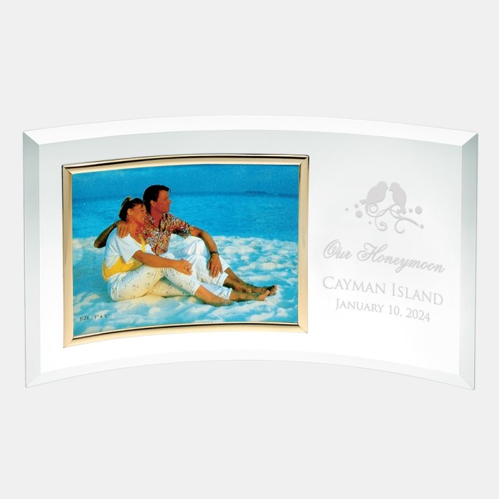 Curved Horizontal Gold Photo Frame