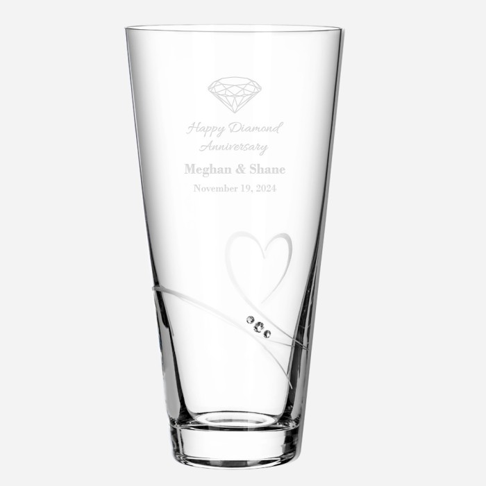 Diamante Romance Vase