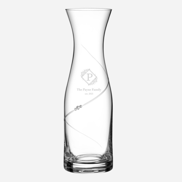 Diamante Silhouette Carafe, 33.8oz