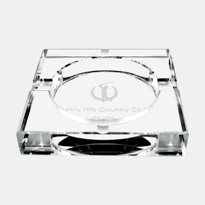 Beveled Square Cigar Ashtray