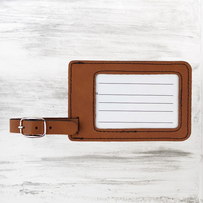 Pre-Designed Groomsman Rawhide Leatherette Luggage Tag