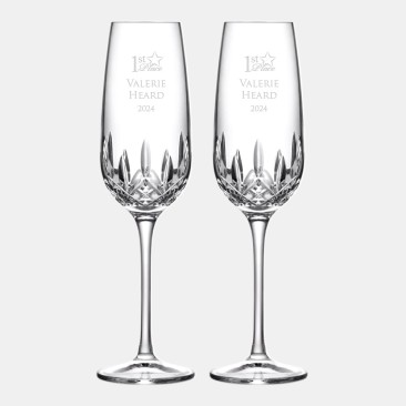 Waterford Lismore Essence Flute Pair, 11oz