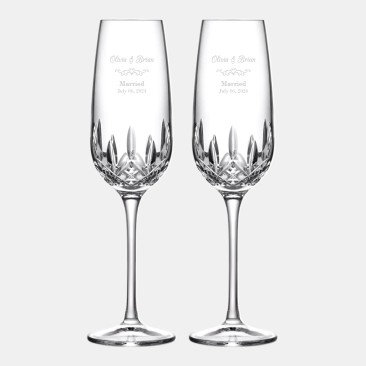 Waterford Lismore Essence Flute Pair, 11oz