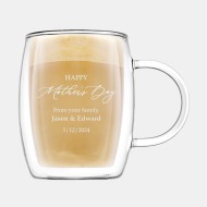 Pre-Designed Happy Mother's Day JoyJolt Aroma Double Wall Insulated Glass, 13.5oz 