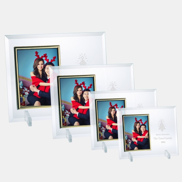 Jade Vertical Gold Photo Frame with Stand