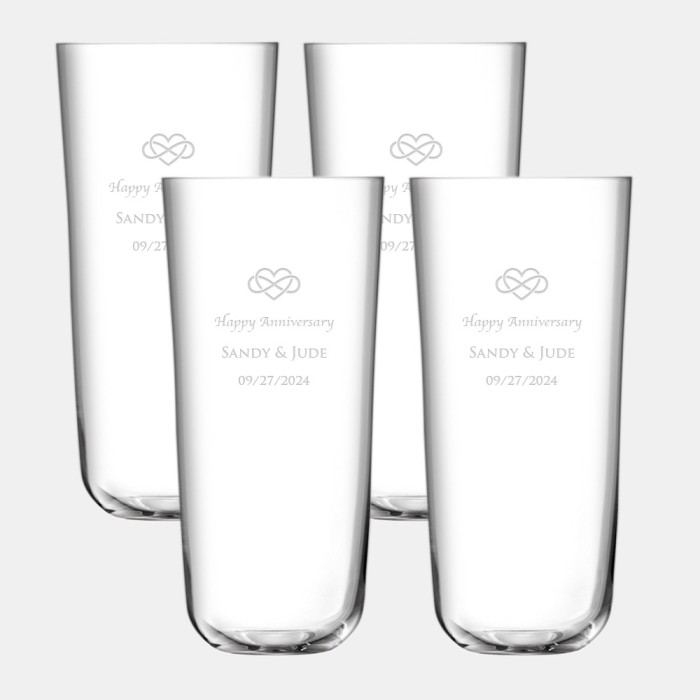 LSA Arc Highball 4pc Set, 19oz