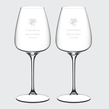 Riedel Grape White Wine Champagne Glass Pair, 18.6oz