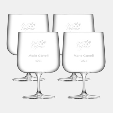 LSA Arc Wine Glass 4pc Set, 11oz