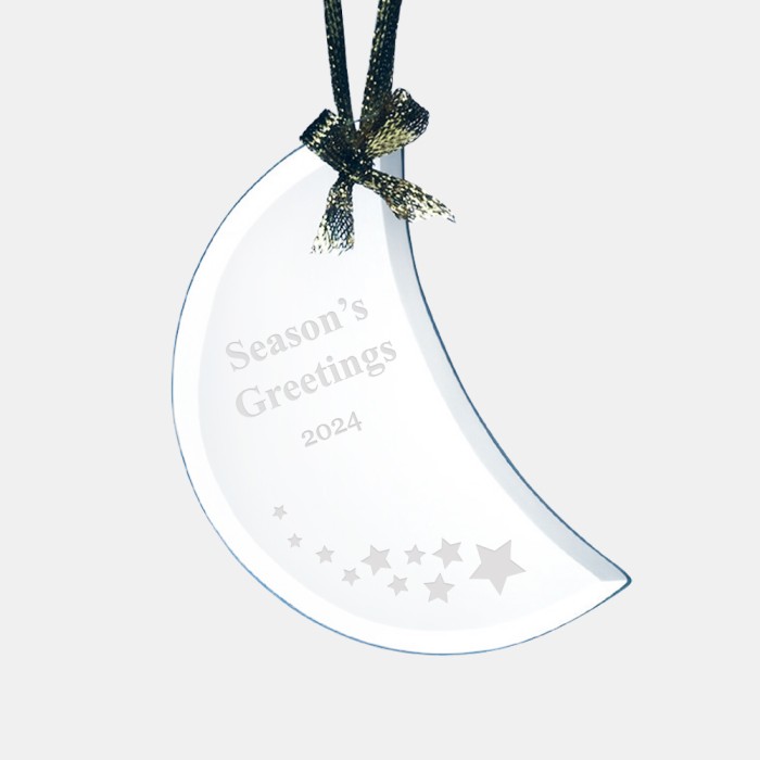 Beveled Moon Ornament