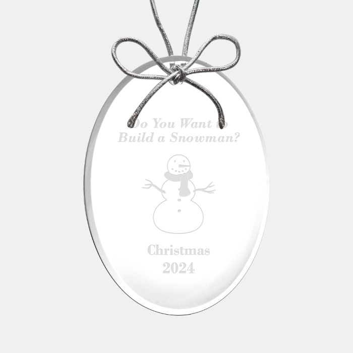 Acrylic Oval Ornament