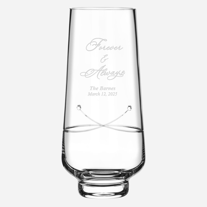 Pre-Designed Forever & Always Diamante Kiss Vase