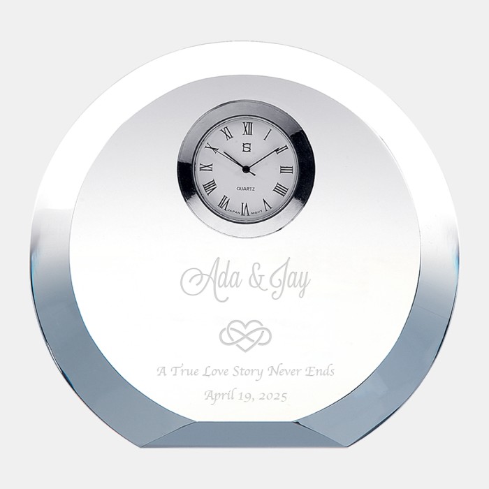 Circle Silver Clock