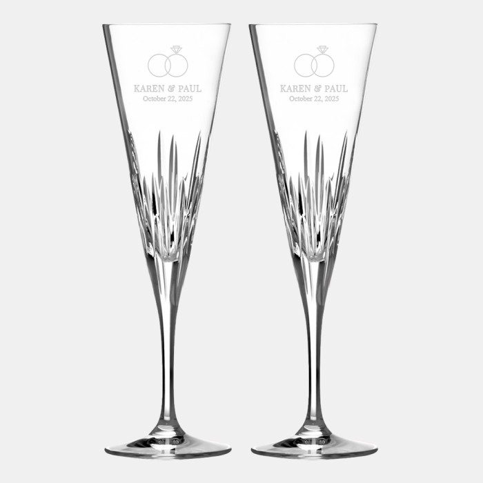 Pre-Designed Wedding Rings Vera Wang Wedgwood Duchesse Toasting Flute, Pair