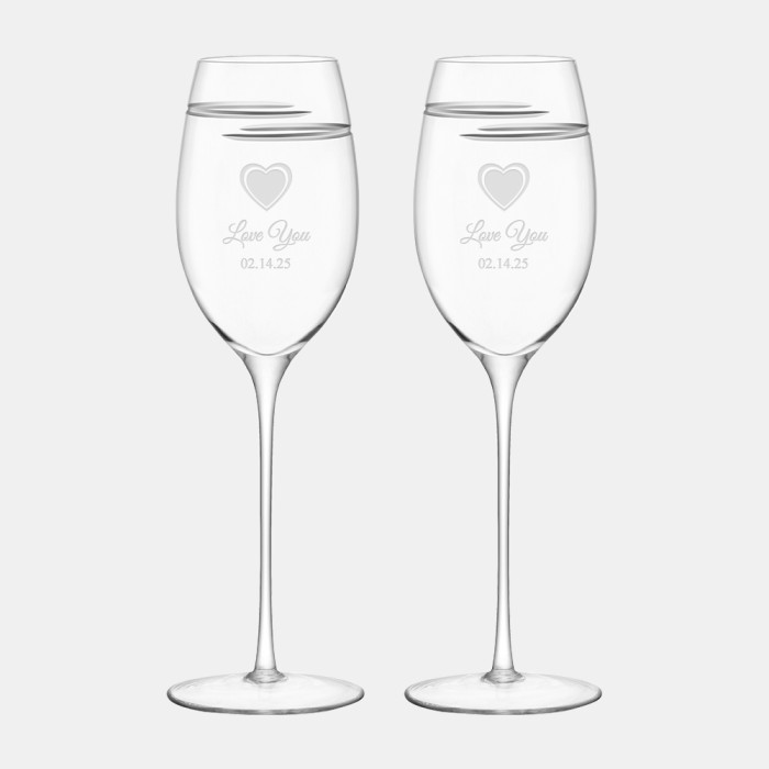 Verso White Wine Glass Pair