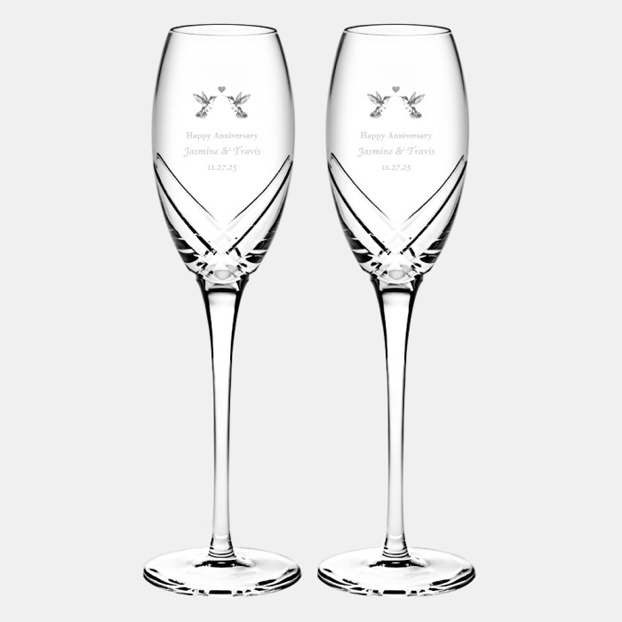 Pre-Designed Vista Alegre In Love Flute, Pair