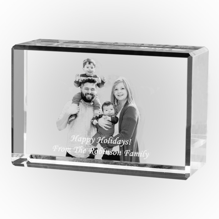 3D Lasered Horizontal Rectangle Plaque