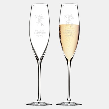 Pre-Designed Waterford Elegance Champagne Classic Flute Pair, 8.5oz