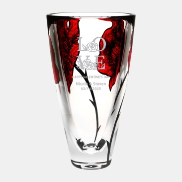 Pre-Designed Love Roses Kosta Boda Tattoo Vase