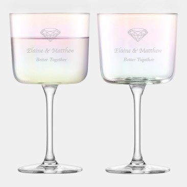 LSA Iridescence Wine Glass Pair, 8oz