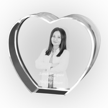 3D Lasered Heart Plaque