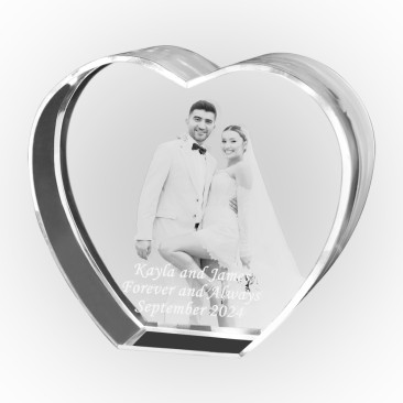 3D Lasered Heart Plaque