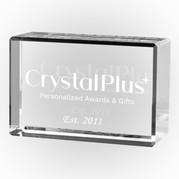 3D Lasered Horizontal Rectangle Plaque 