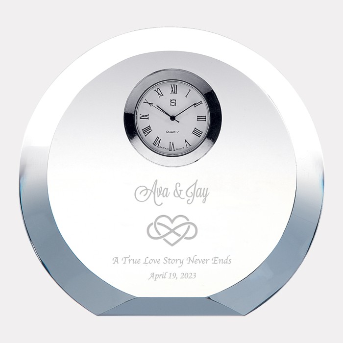 Circle Silver Clock