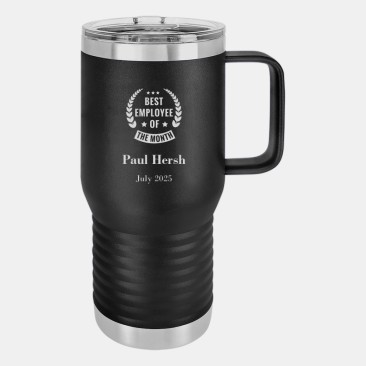 Polar Camel Vacuum Black Insulated Travel Mug with Slider Lid, 20oz