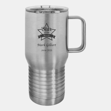 Polar Camel Vacuum Silver Insulated Travel Mug with Slider Lid, 20oz